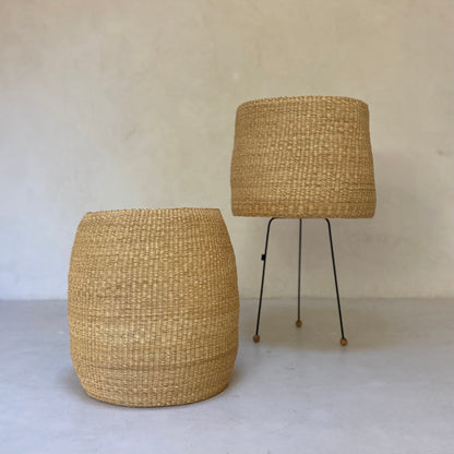 Large hand woven storage baskets. Made in Ghana from local, natural-colored, sustainable grass.