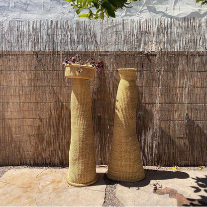 oversized baskets, natural colored decor