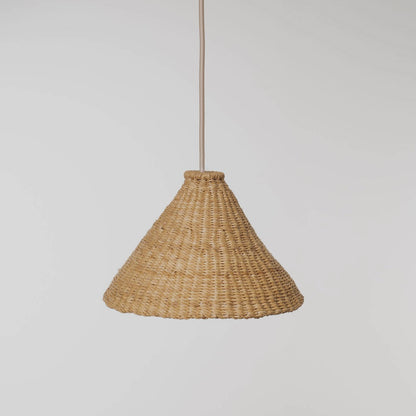 Our Bonnet light shades are handwoven from elephant grass. These natural woven light shades are handcrafted in a conical shape and named after their fungi lookalikes. Each is slightly, uniquely different, and they emit a warm glow perfect for any living space.