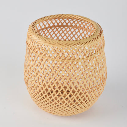 Bamboo basket, handcrafted and hand woven by Japanese artist Mie Kodama.